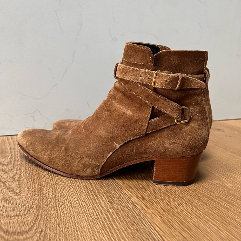 Saint Laurent Suede Jodhpur Booties Size 10